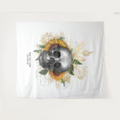 Gothic Sunflower Skeleton Wandteppich (Vorderseite (Horizontal))