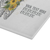 Gothic Sunflower Skelett Schneidebrett (Ecke)