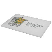 Gothic Sunflower Skelett Schneidebrett (Ecke)