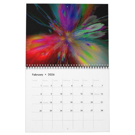 Gothic Sunflower Trippy Kalender (Feb 2026)