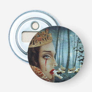 Gothic Surreal Unique Collage Sad Queen of Hearts Flaschenöffner