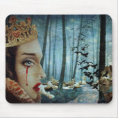 Gothic Surreal Unique Collage Sad Queen of Hearts Mousepad (Vorne)