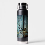 Gothic Surreal Unique Collage Sad Queen of Hearts Trinkflasche (Rückseite)