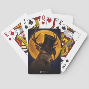 Gothic Surrealer Hirsch mit Oberhut Spielkarten