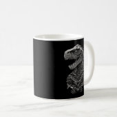 Gothic T-Rex Dinosaur Kaffeetasse (VorderseiteRechts)