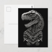 Gothic T-Rex Dinosaur Postkarte (Vorne/Hinten)