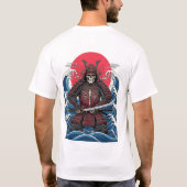 Gothic T-Shirt Samurai Skull Tattoo Design Grunge (Rückseite)