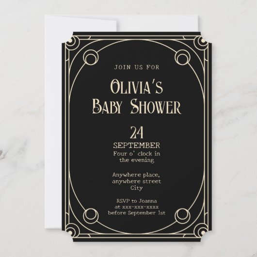 Gothic, Tarot-Card-Babydusche Einladung (Rückseite)