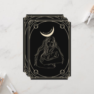 Gothic, Tarot-Card-Babydusche Einladung