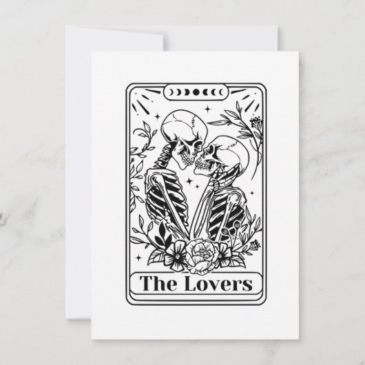 Gothic Tarot Card Couples Dusche Einladung (Rückseite)