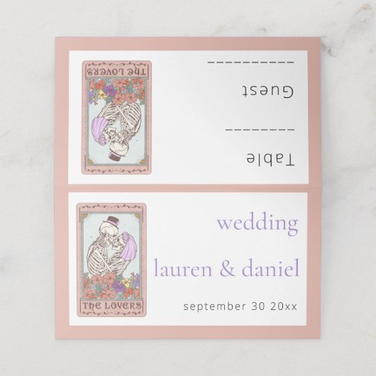 Gothic Tarot Card Liebt Platzkarte (Außenseite Aufgefaltet)