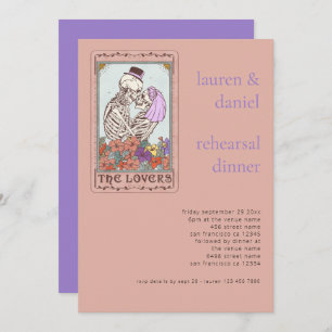 Gothic Tarot Card Lovers Hochzeitliches Probe Dinn Einladung