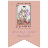 Gothic Tarot Card Lovers Names Wedding Wimpelkette (Dritte Fahne)