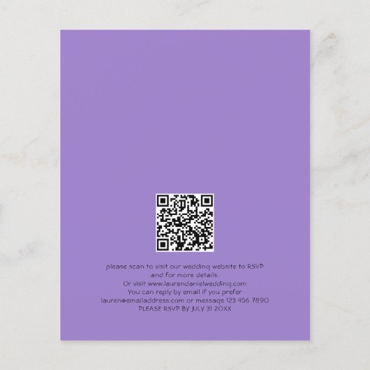 Gothic Tarot Card QR Code Hochzeit (Rückseite)