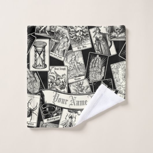 Gothic Tarot Card Viktorianisch Witchcraft Apothek Badhandtuch Set (Waschlappen)