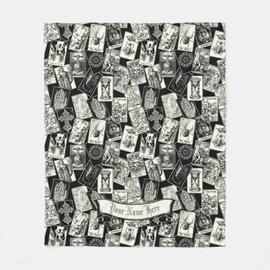 Gothic Tarot Card Viktorianisch Witchcraft Apothek Fleecedecke (Vorderseite)