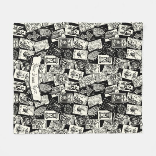 Gothic Tarot Card Viktorianisch Witchcraft Apothek Fleecedecke (Vorderseite (Horizontal))