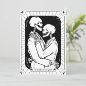 Gothic Tarot Card Wedding Invitation QR Code Einladung (Stehend Vorderseite)