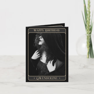 Gothic Tarot Foto Black Gold Geburtstag Karte