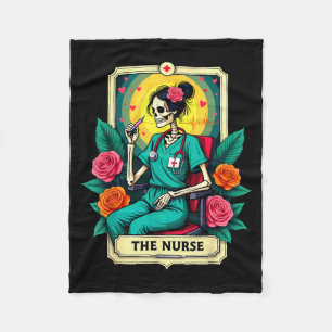 Gothic Tarot Karte Krankenpfleger Skelett Die Kran Fleecedecke