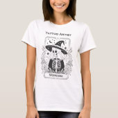 Gothic Tarot Skeleton Mystical Celestial Floral T-Shirt (Vorderseite)