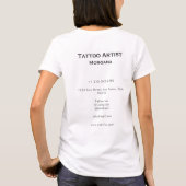 Gothic Tarot Skeleton Mystical Celestial Floral T-Shirt (Rückseite)