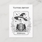Gothic Tarot Skeleton Mystical Celestial Floral Visitenkarte (Vorderseite)