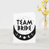 Gothic Team Bride Coven Wedding Junggeselinnen-Abs Karte (Gelbe Blume)