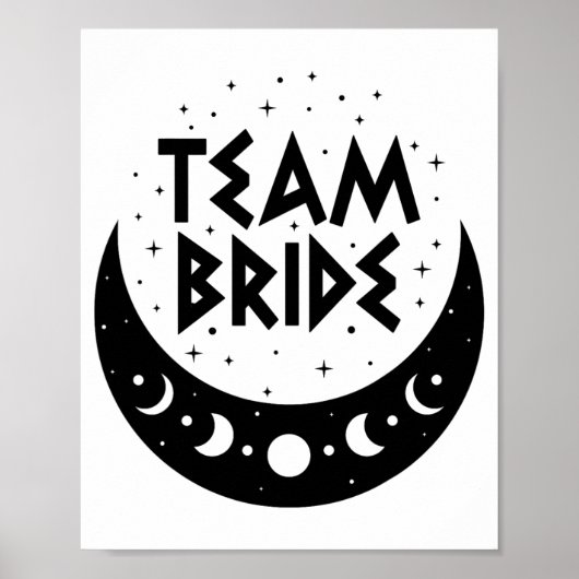 Gothic Team Bride Coven Wedding Junggeselinnen-Abs Poster (Vorne)