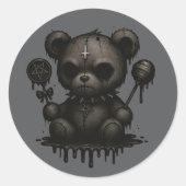 Gothic Teddy Bar Sticker (Vorderseite)