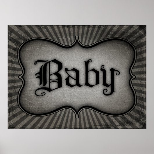 Gothic Text Baby Poster (Vorne)