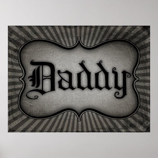 Gothic Text Daddy Poster (Vorne)