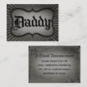 Gothic Text Daddy Telefonnummerkarte (Vorne/Hinten)
