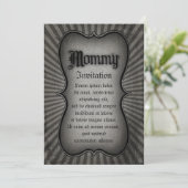 Gothic Text Mommy Einladung (Stehend Vorderseite)