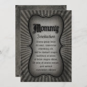 Gothic Text Mommy Einladung (Vorne/Hinten)