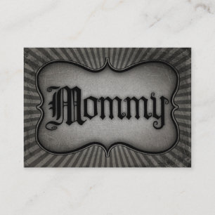 Gothic Text Mommy Telefonnummerkarte