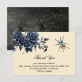 Gothic Theme Brautparty Dankeskarte (Vorne/Hinten)