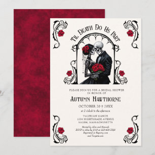 Gothic Til Death Brautparty Einladung