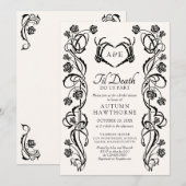 Gothic Til Death Brautparty Einladung (Vorne/Hinten)