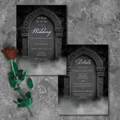 Gothic Til Death Do us Part Grabstein Wedding Einladung