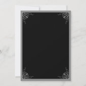 Gothic Til Death Gray Black Wedding Einladung (Rückseite)