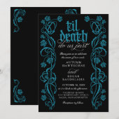 Gothic Til Death Hochzeit Einladung (Vorne/Hinten)