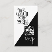 Gothic Til Death us Teil QR Hochzeit Black UAWG Begleitkarte (Vorderseite)