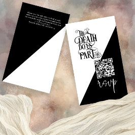 Gothic Til Death us Teil QR Hochzeit Black UAWG Begleitkarte