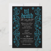 Gothic Til Death Wedding Einladung (Vorderseite)