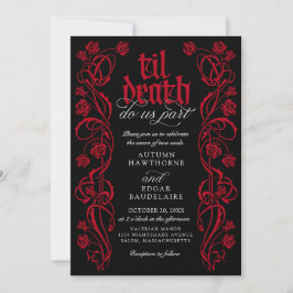 Gothic Til Death Wedding Einladung
