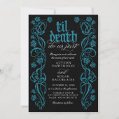 Gothic Til Death Wedding Einladung (Vorderseite)