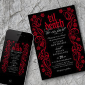 Gothic Til Death Wedding Einladung