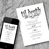 Gothic Til Death Wedding Einladung