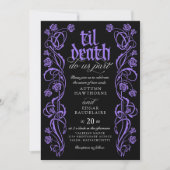 Gothic Til Death Wedding Einladung (Vorderseite)